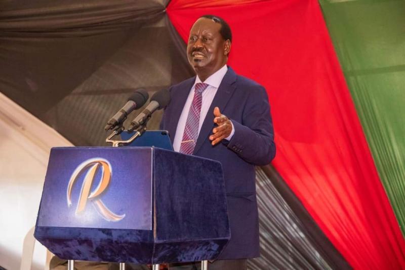 File image of Azimio la Umoja leader Raila Odinga.